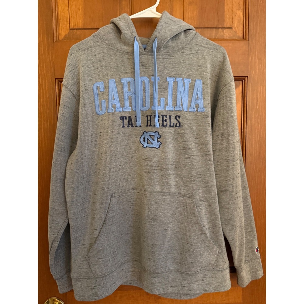 North Carolina Tarheels Columbia‎ Hoodie Sweatshirt Mens M Gray Embroidered UNC